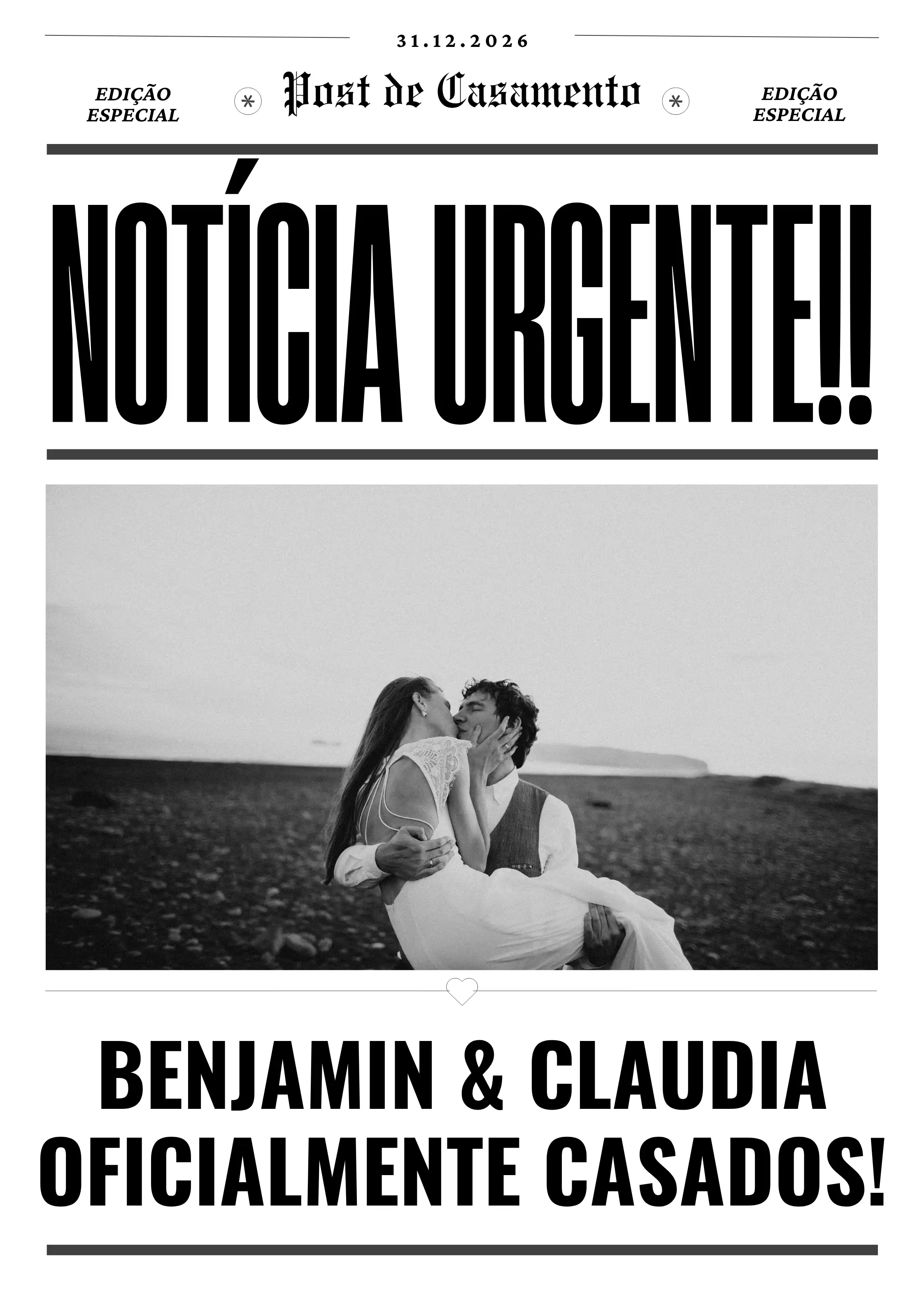 Capa do Jornal de Casamento casallindo